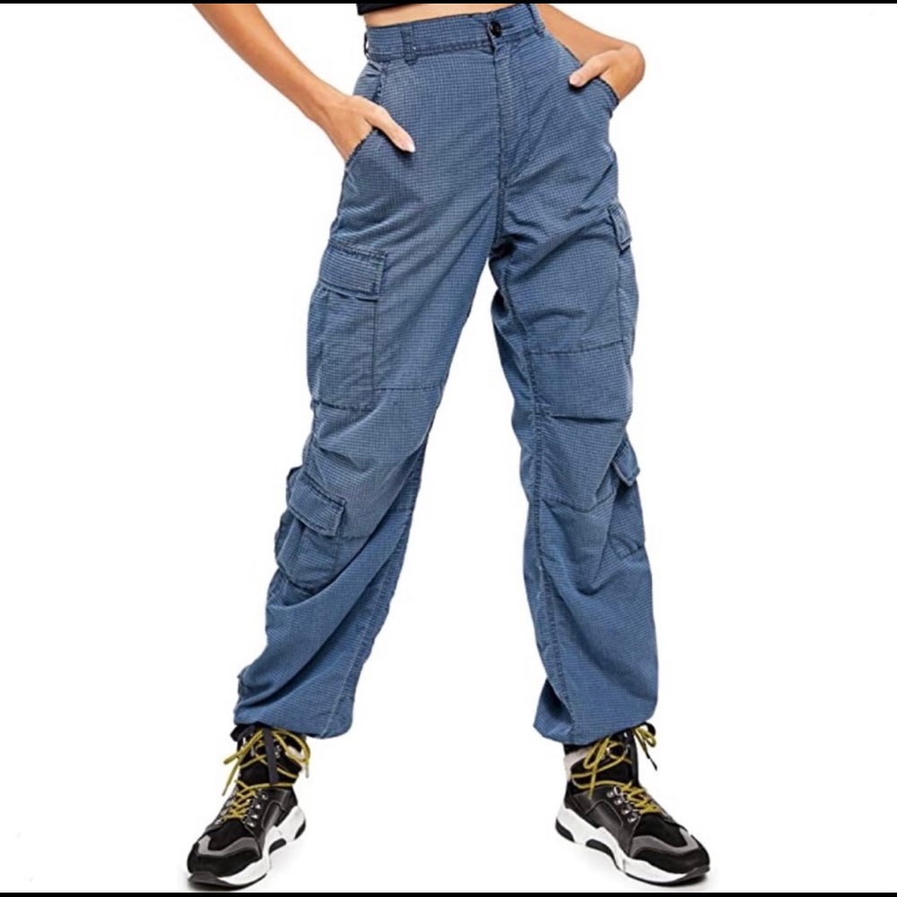 Free People High Waist High Rise Cargo Pants NWOT